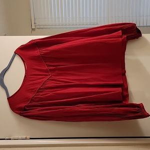 Red casual blouse